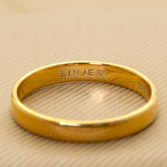 Vintage Gold Plated 925 Sterling Silver Band Ring – Comfort Fit, Size 9, Classic - Picture 6 of 8